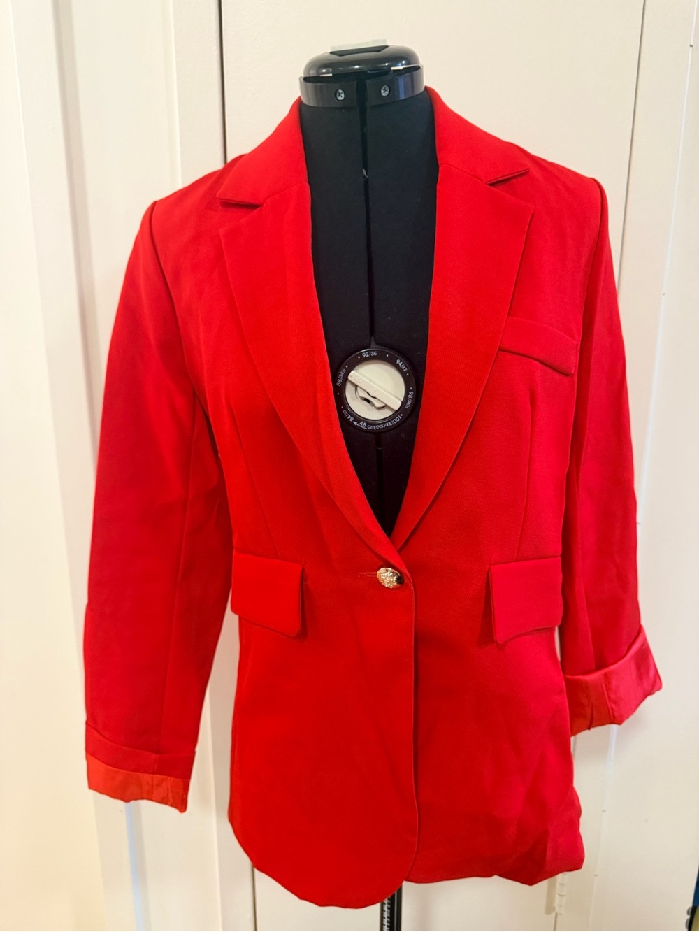 Nasty Gal Vibrant Red Single-Button Blazer